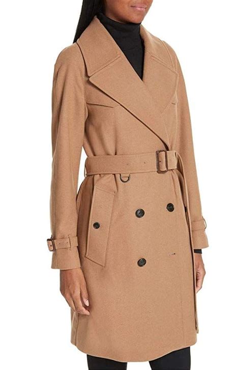 burberry cranston belted wool blend trench|Burberry trench coats length.